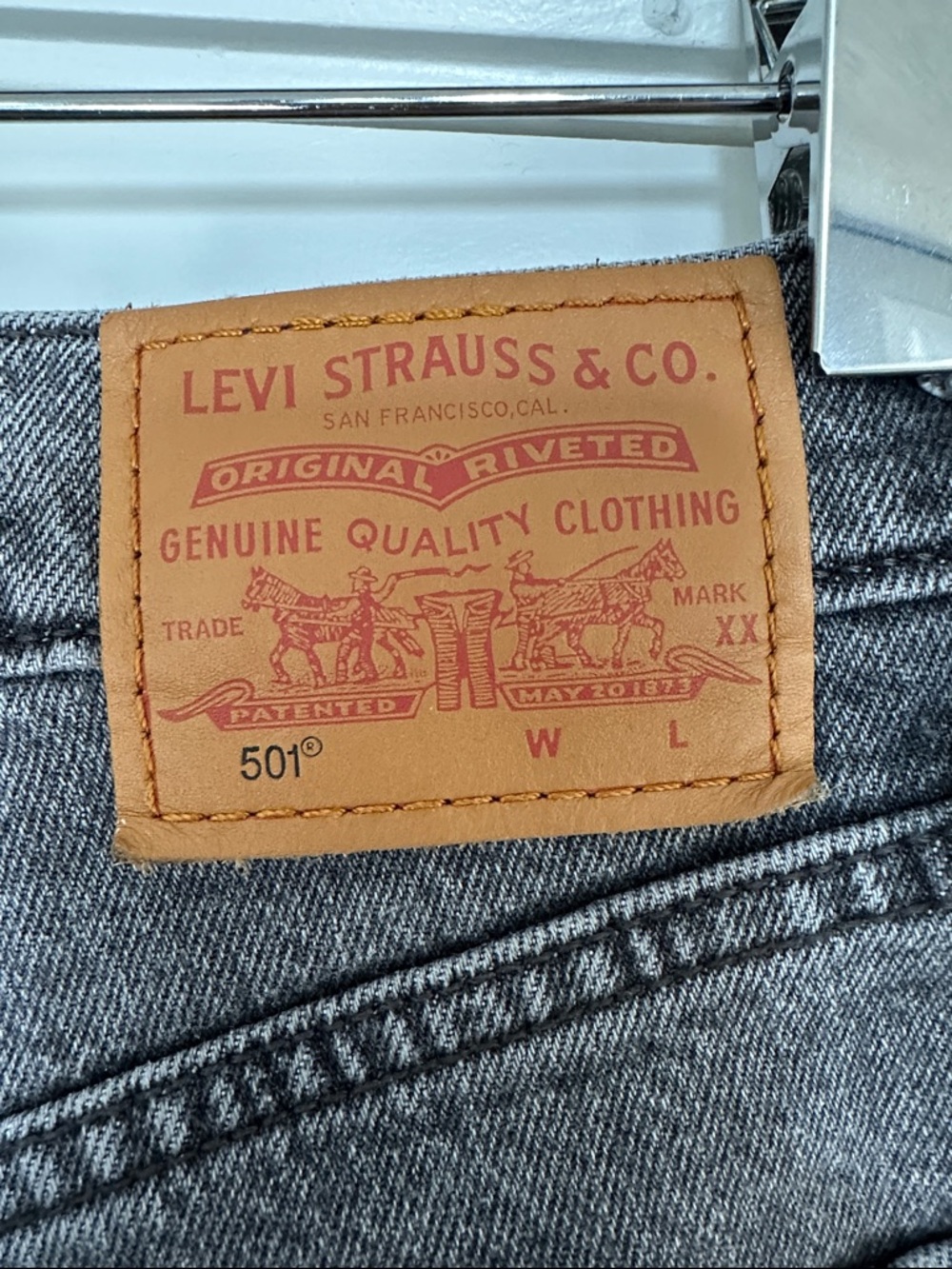 Levi's 501® Gray Jeans - Classic Fit 25 inch waist